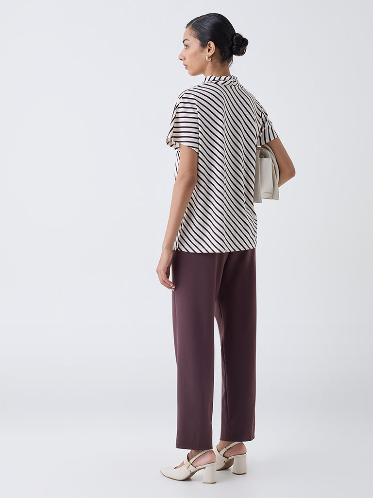 Wardrobe Brown High-Rise Trousers
