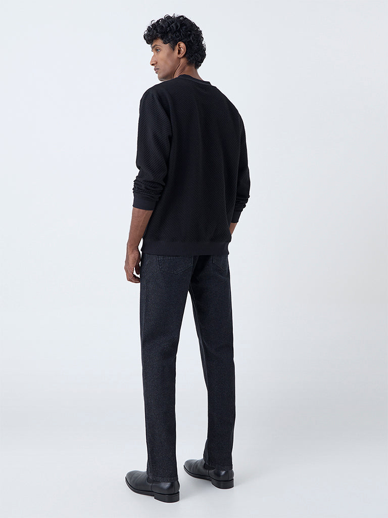 Ascot Charcoal Relaxed-Fit Mid-Rise Jeans
