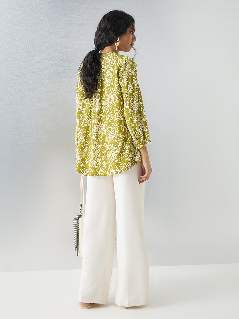 Utsa Lime Printed Tunic