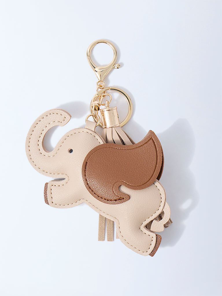 Buy Westside Accessories Peach Elephant Bag Charm from Westside