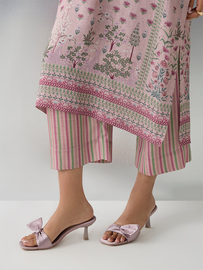 Zuba Lilac Striped Pants