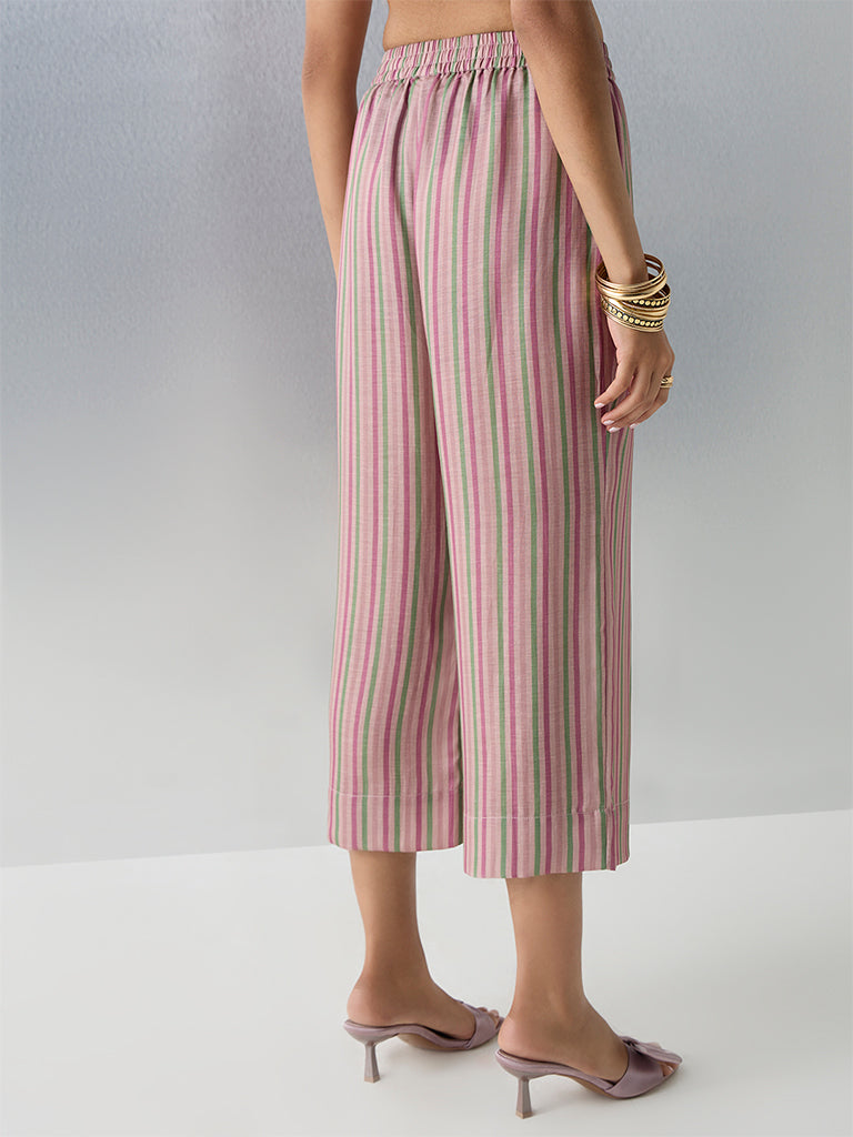 Zuba Lilac Striped Pants