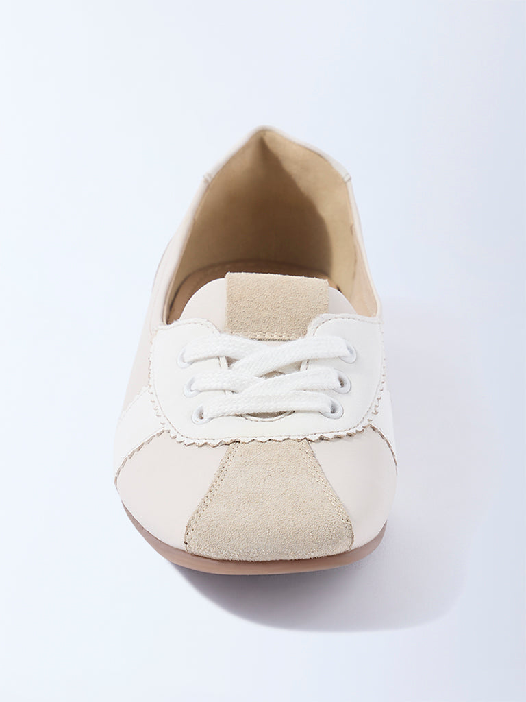LUNA BLU Ivory Lace-Up Shoes