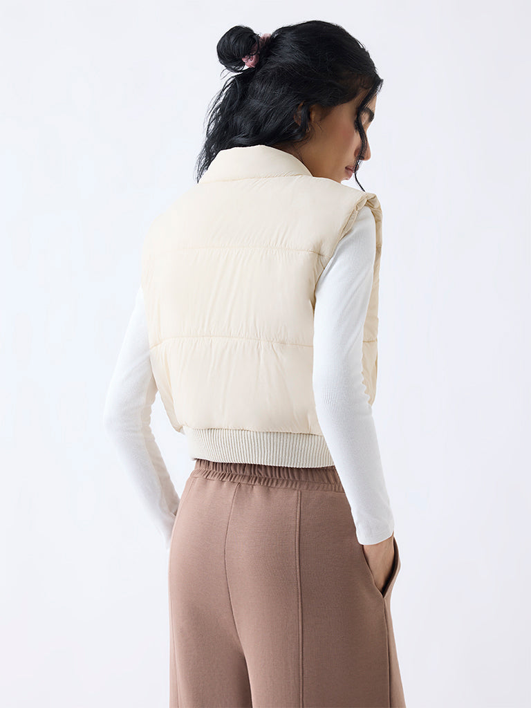 Studiofit Cream Puffer Jacket