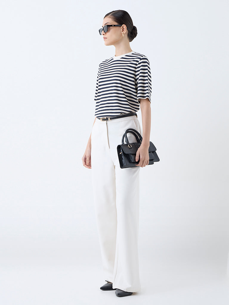Wardrobe Navy Striped T-Shirt