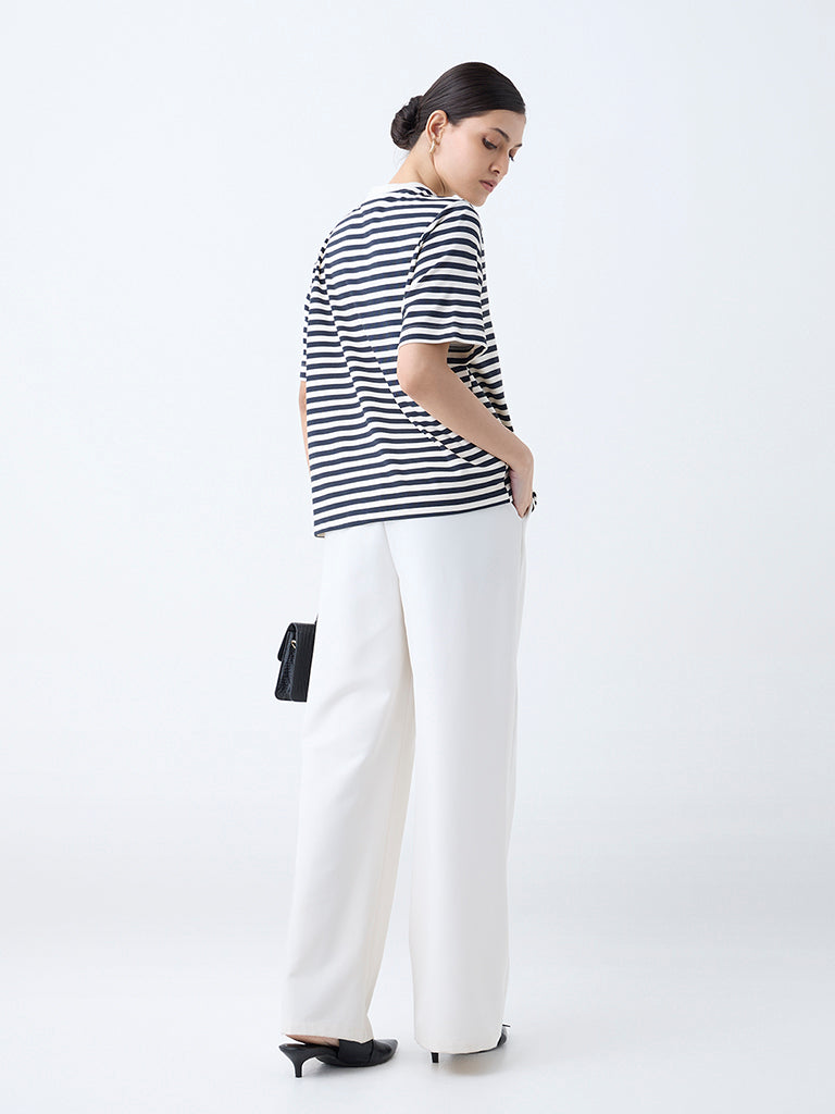 Wardrobe Navy Striped T-Shirt