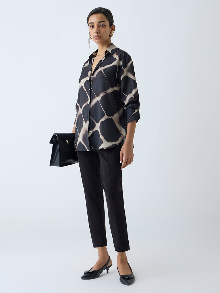Wardrobe Black High-Rise Cigarette Trousers