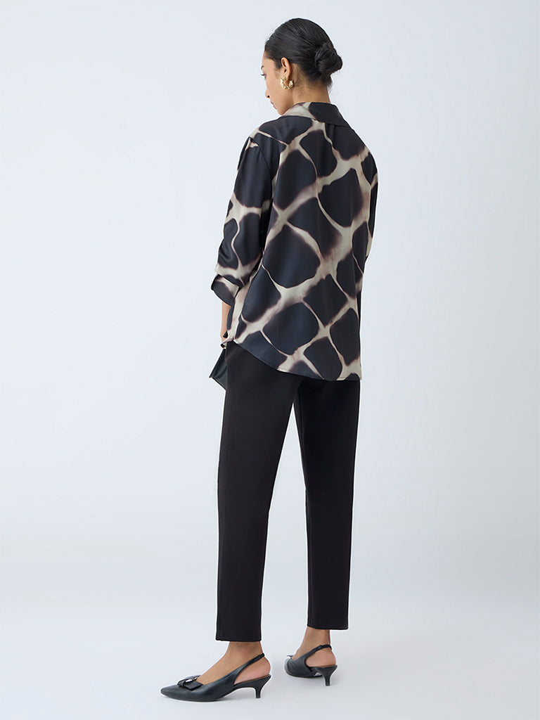 Wardrobe Black High-Rise Cigarette Trousers