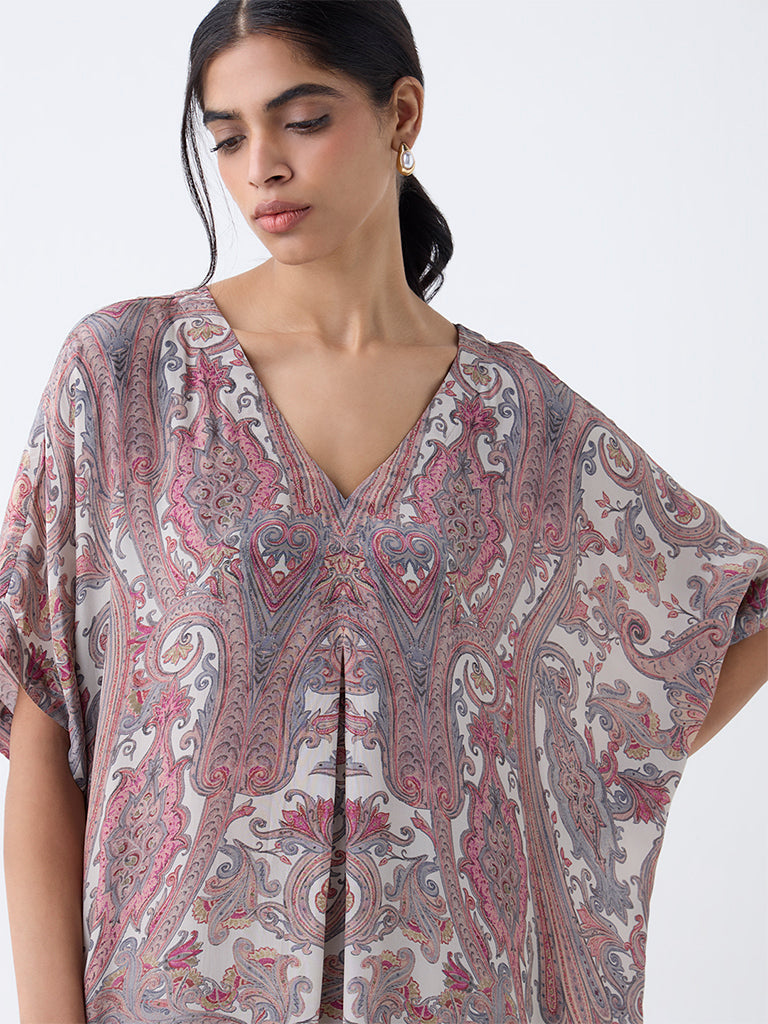 Zuba Multicolour Printed Kaftan