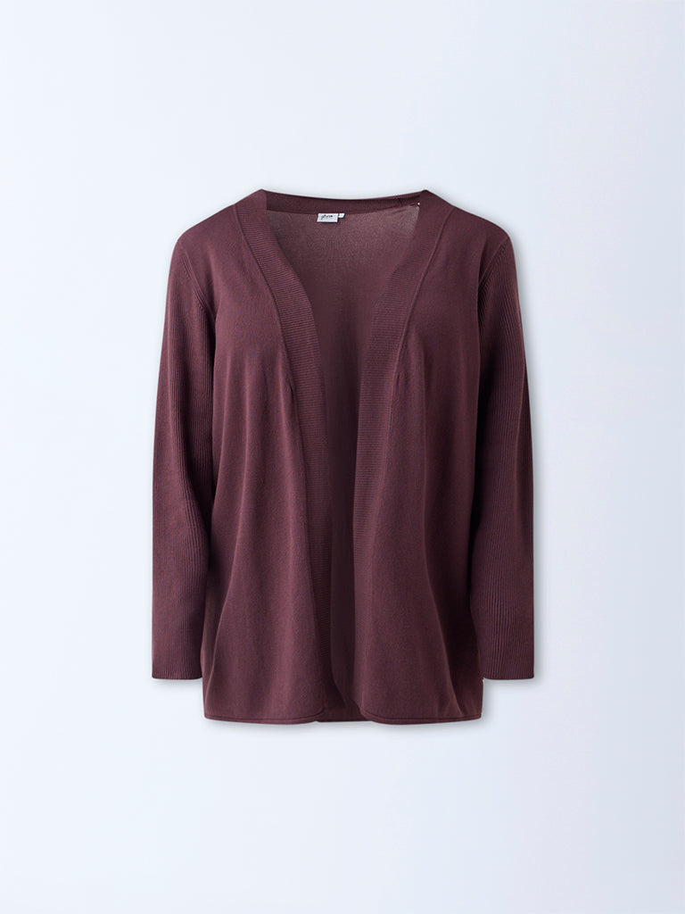 Gia Brown Solid Shrug