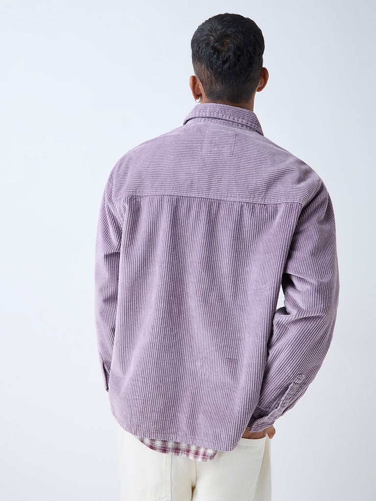 Nuon Mauve Relaxed-Fit Corduroy Shirt