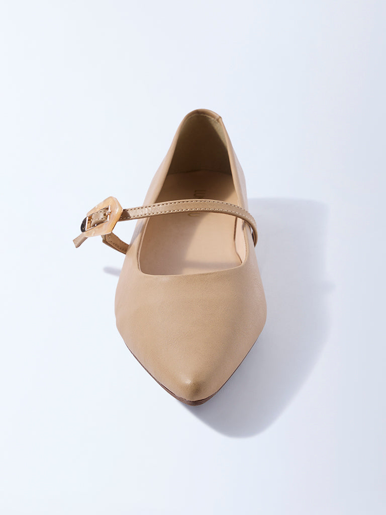 LUNA BLU Beige Mary Jane Shoes