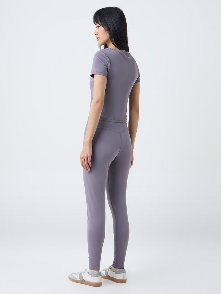 Nuoflexx Dusty Mauve Ruched High-Rise Leggings
