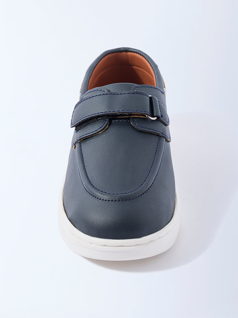 Yellow Navy Velcro Strap Shoes