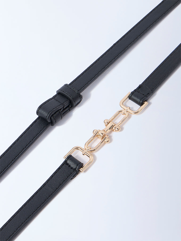 Westside Accessories Black Dress-Buckle Belt