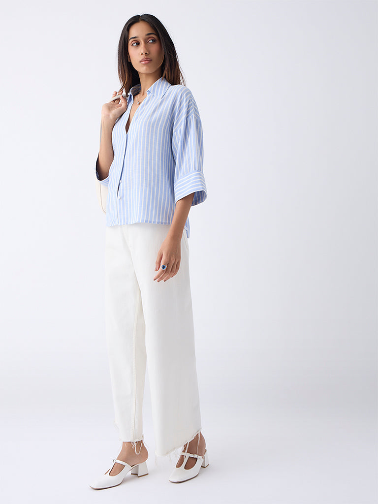 LOV Blue Striped Shirt