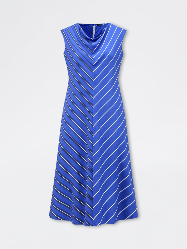 Wardrobe Blue Striped A-Line Dress