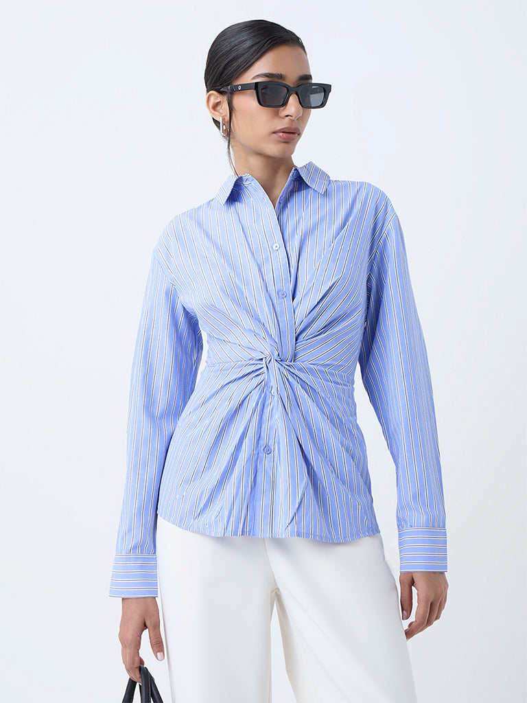 Wardrobe Blue Striped Shirt