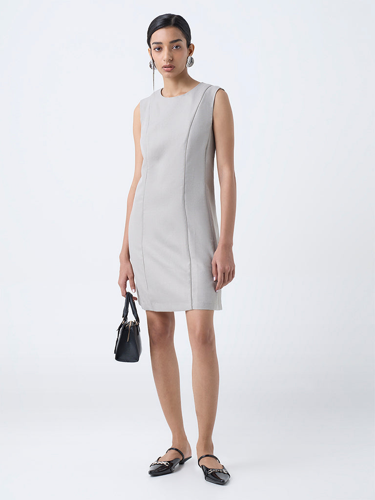 grey shift dress Buy Wardrobe Grey Solid Shift Dress from Westside