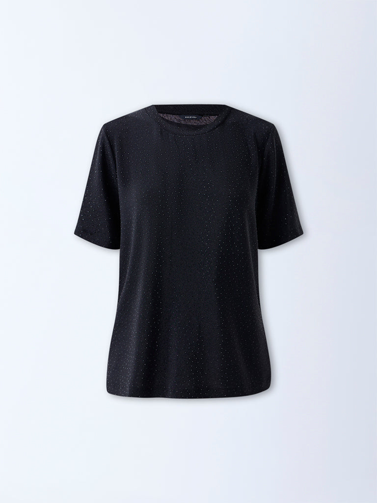 Wardrobe Black Embellished T-Shirt