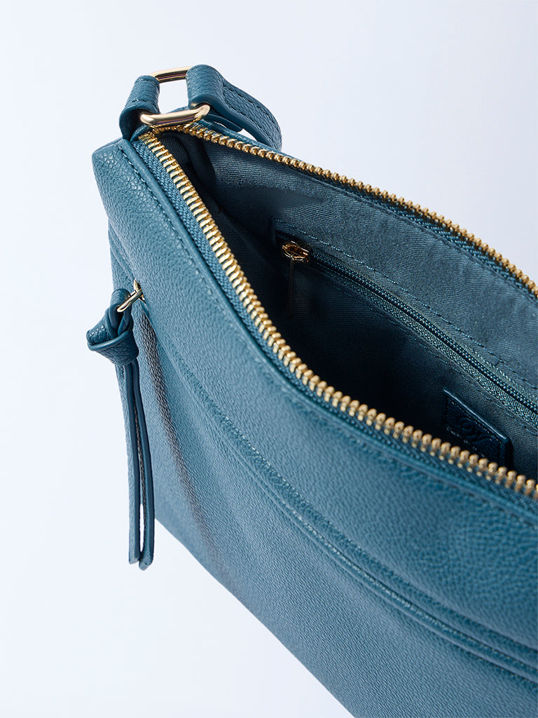 Westside Teal Pouch Sling Bag