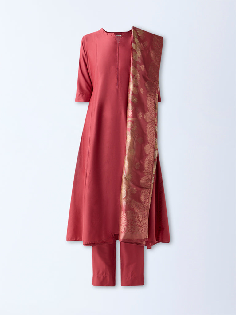 Vark Rust Anarkali Ethnic Set