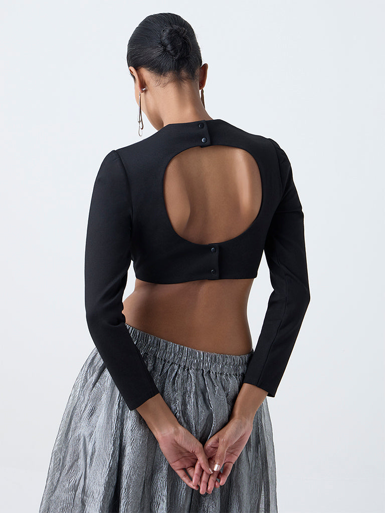 Vark Black Pearlescent Top