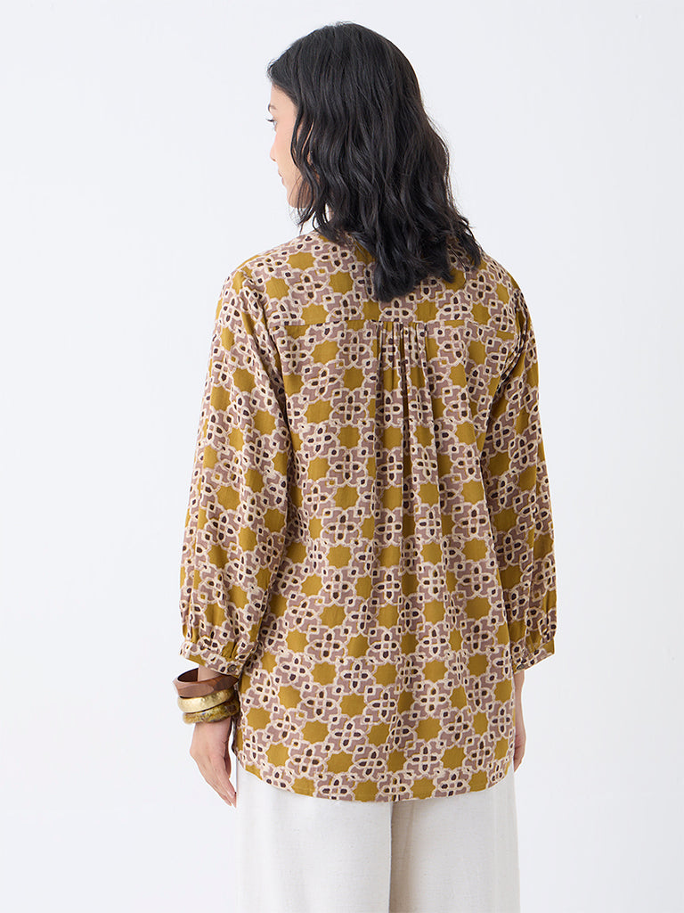 Utsa Mustard Printed Tunic