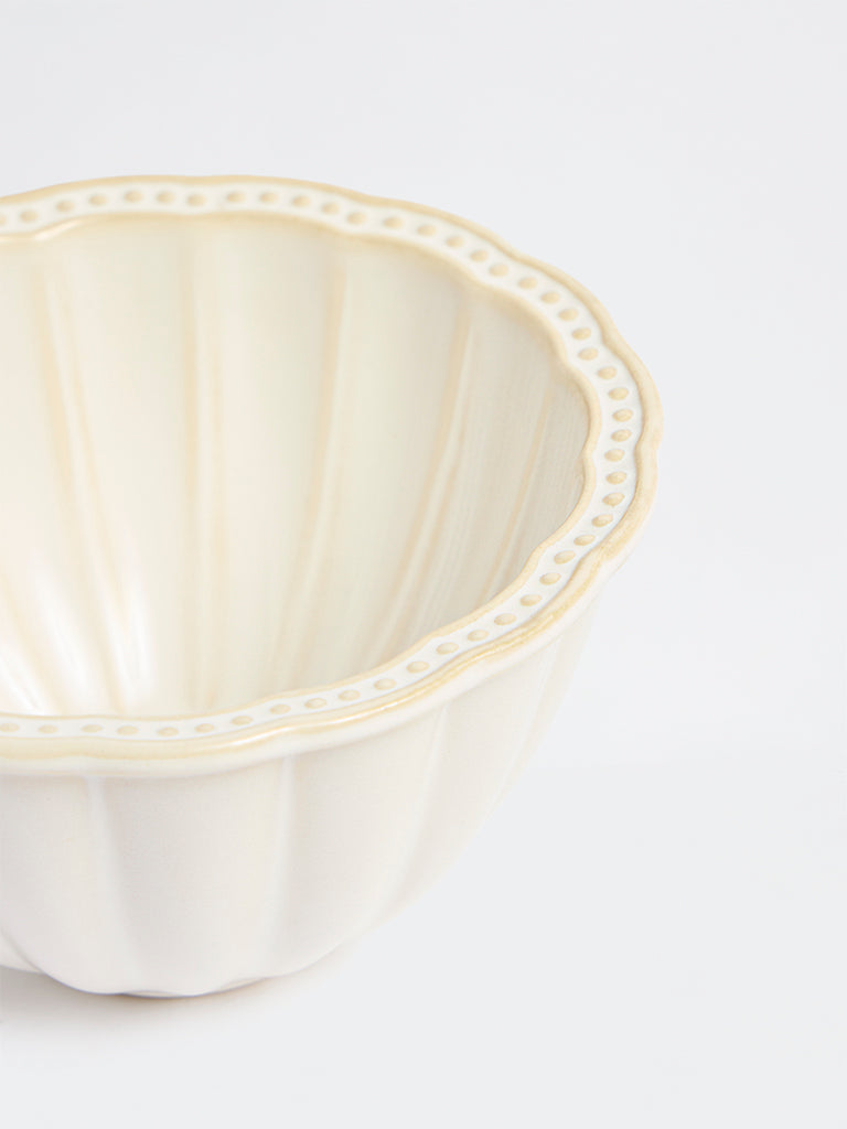 Westside Home Off-White Vera Beaded Bowl