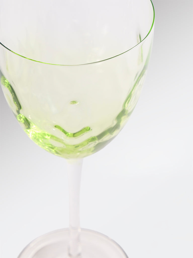 Westside Home Green Lettuce Wine Glass