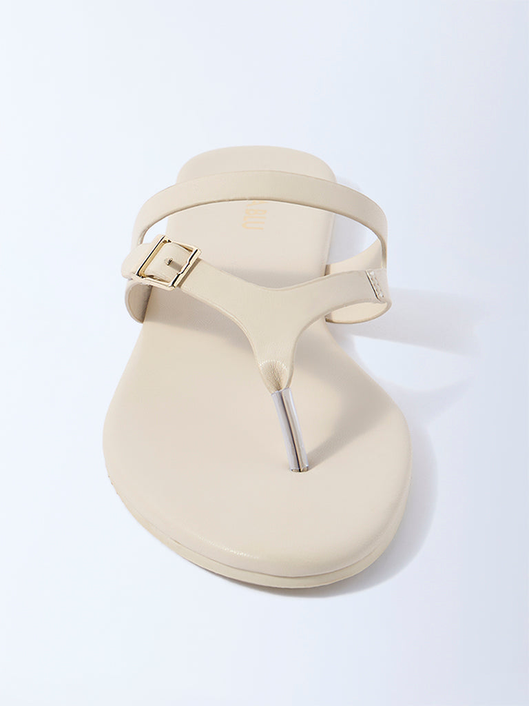 LUNA BLU Ivory Thong-Strap Sandals - Exclusive
