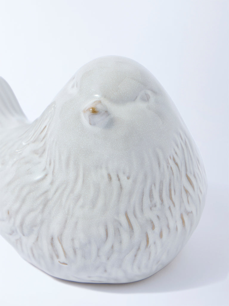 Westside Home White Ceramic Bird Decorative Object