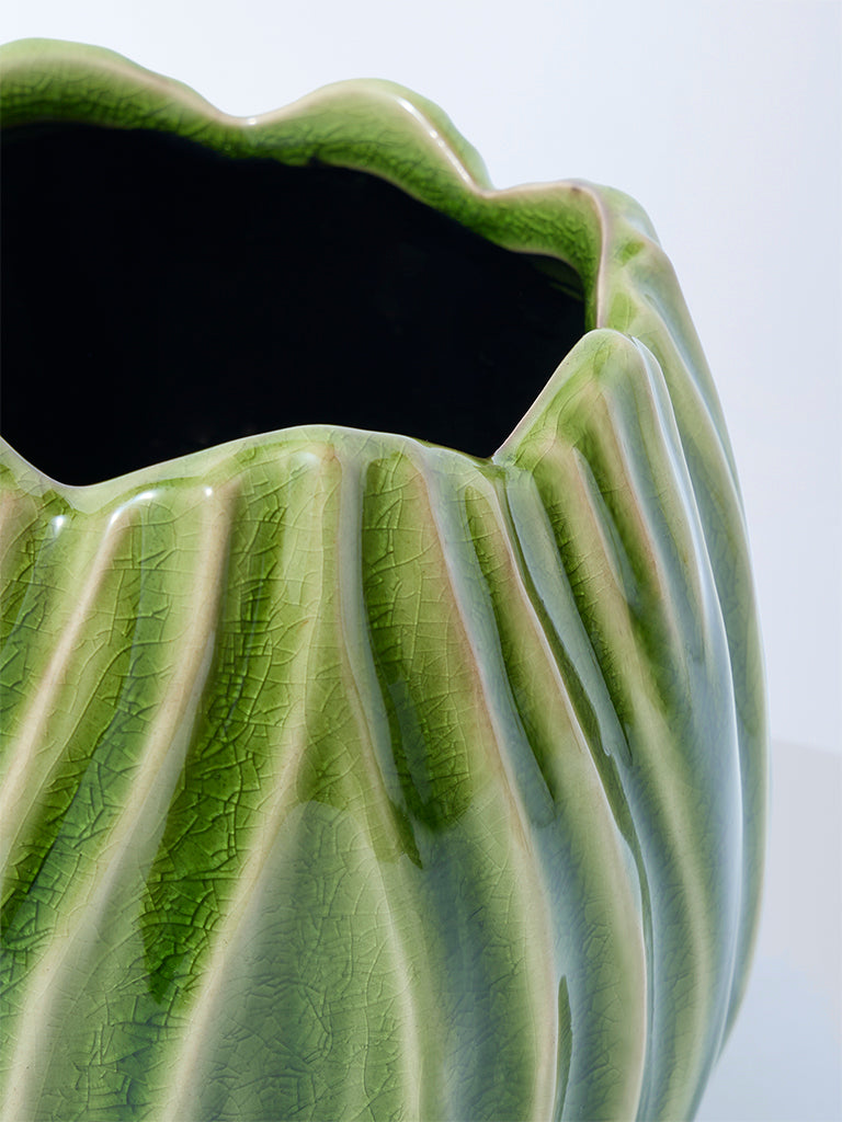 Westside Home Green Artichoke Ceramic Planter