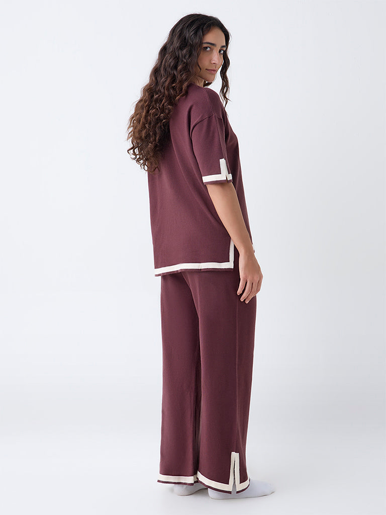 Wunderlove Brown High-Rise Lounge Pants