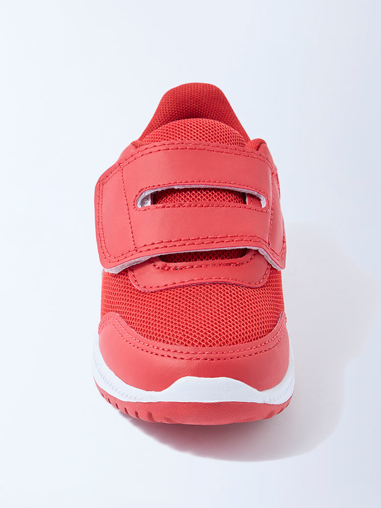 Yellow Red Mesh Detailed Sneakers
