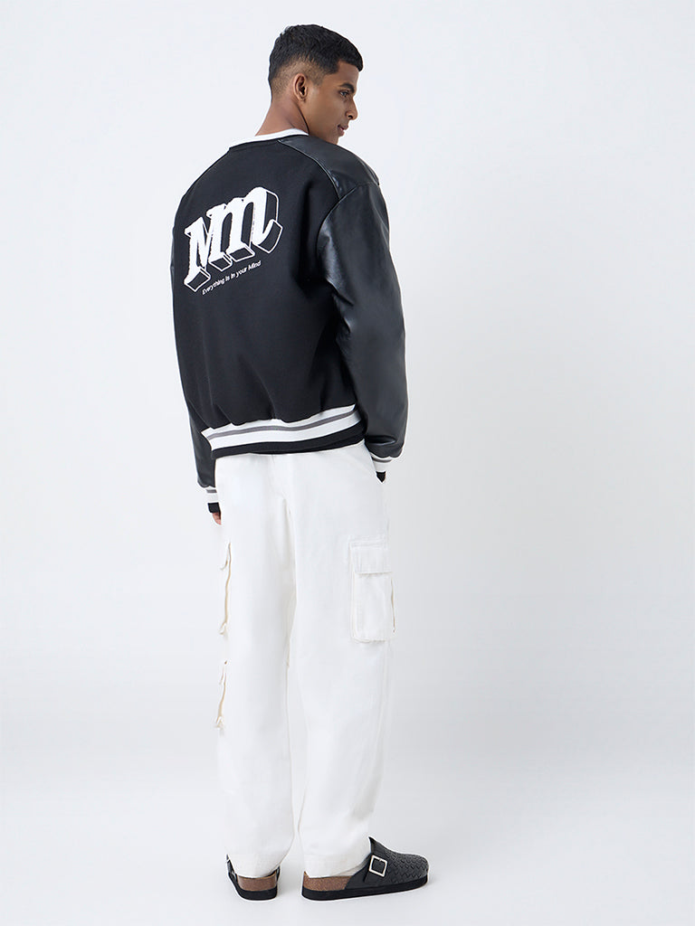 Nuon White Relaxed-Fit Mid-Rise Jeans