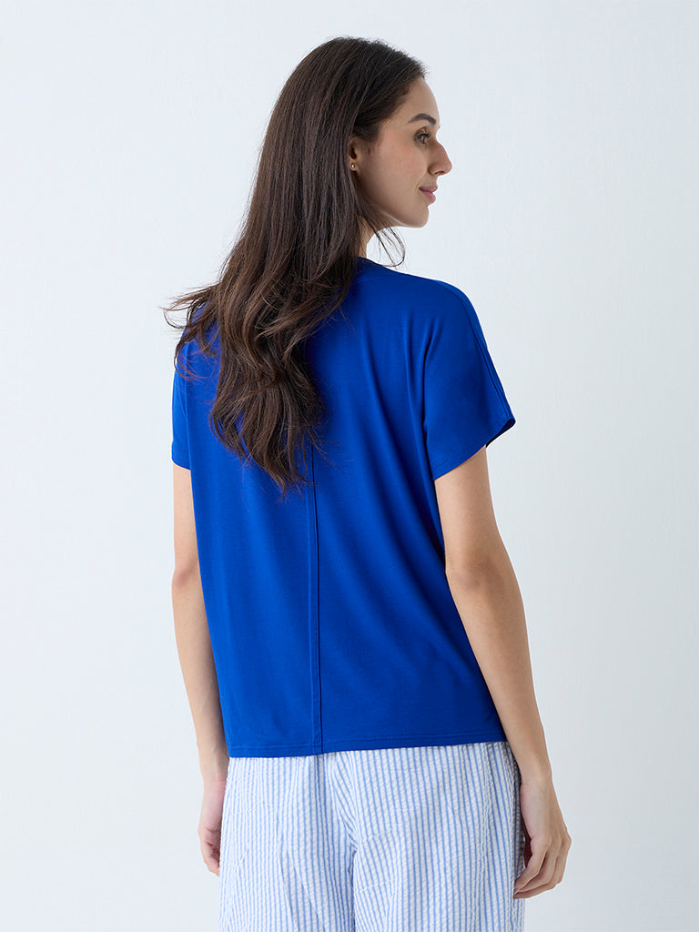 Wunderlove Dark Blue Solid Top