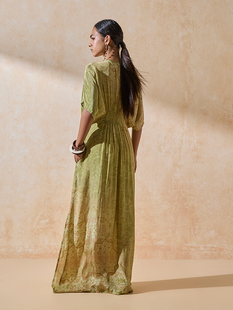 Printed Green Kaftan