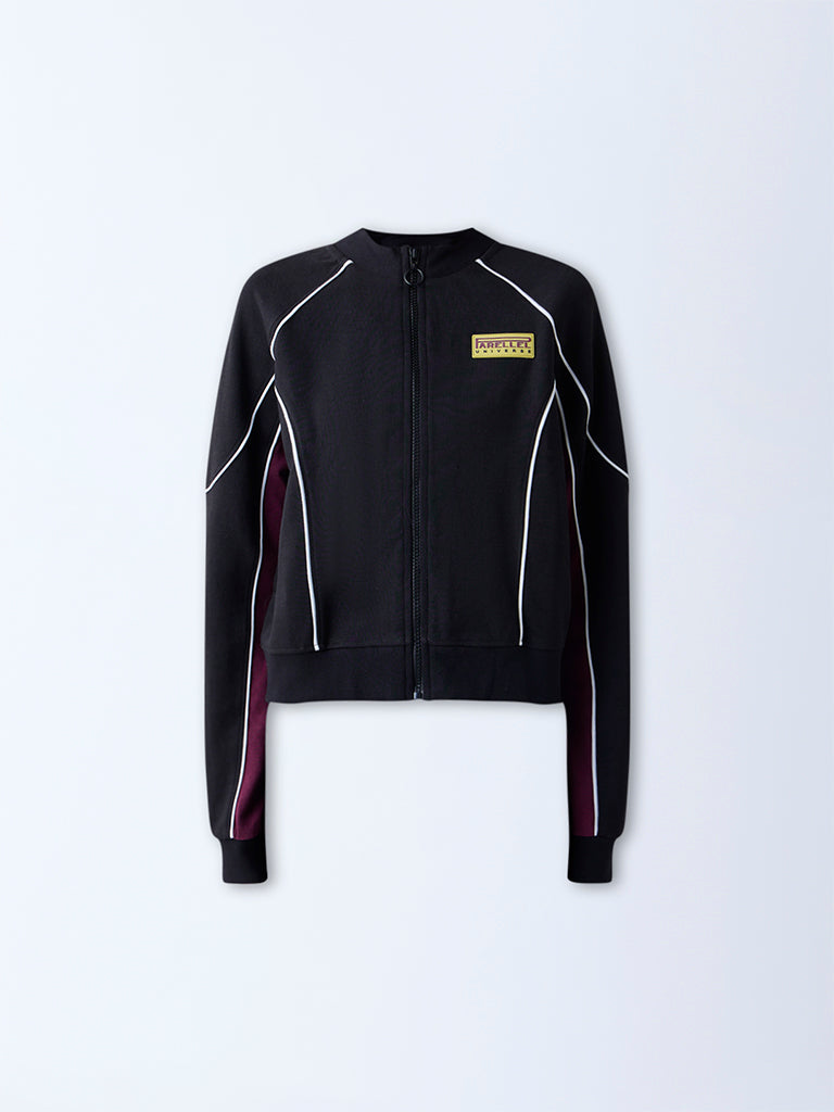 Studiofit Black Colour-Blocked Jacket