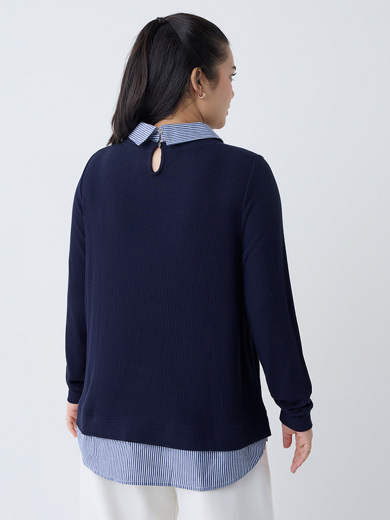 Gia Navy Striped T-Shirt