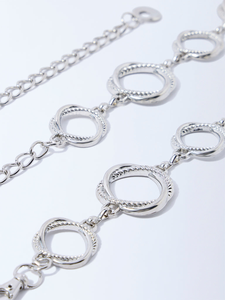 Westside Accessories Silver Spiral Ring Belt