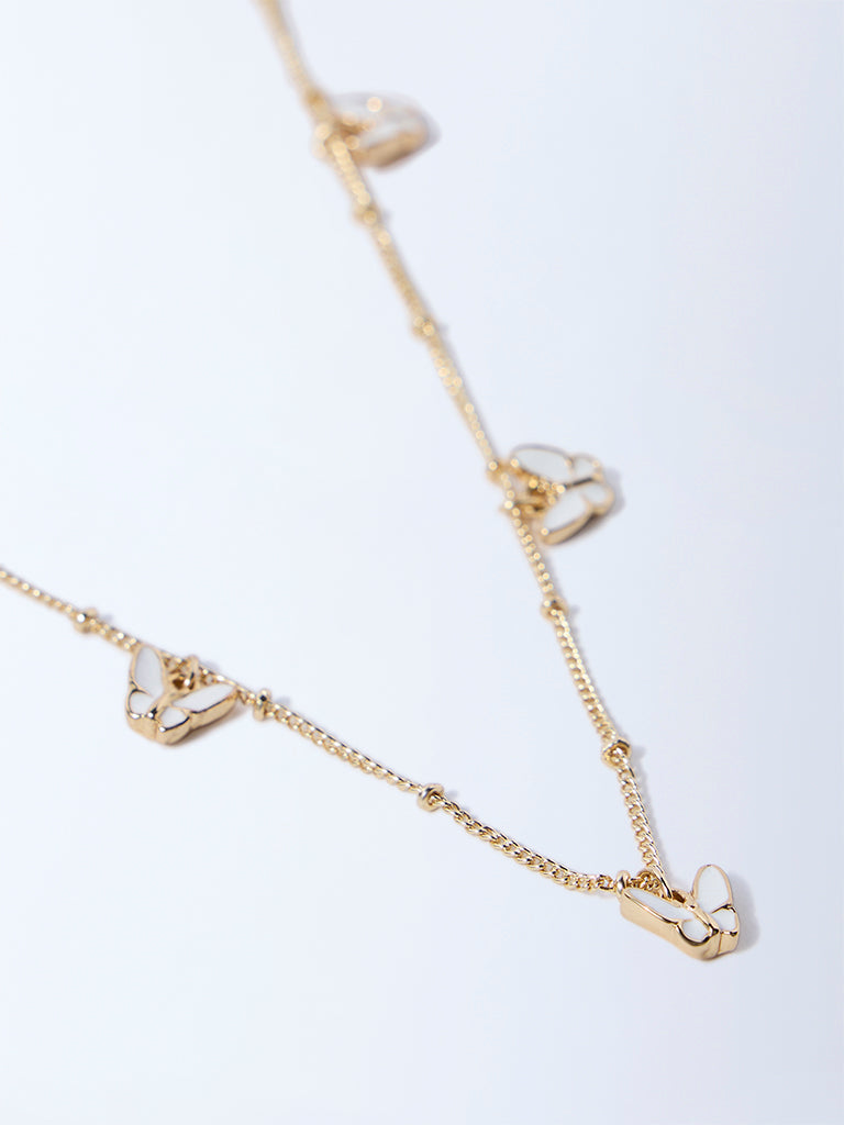 Westside Accessories Gold Butterfly Charm Necklace