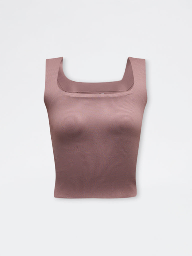 Superstar Brown Solid Hidden Camisole