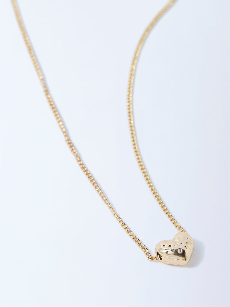 Westside Accessories Gold Heart Charm Necklace