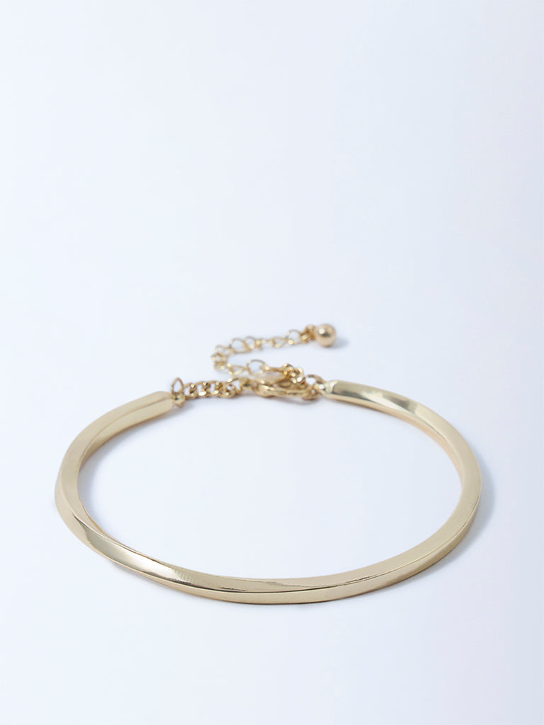 Westside Accessories Gold Evil Eye and Cuff Bracelets - Pack of 2