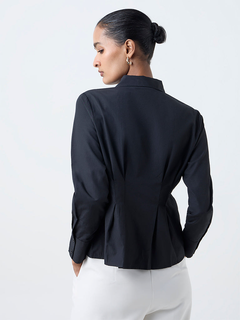 Wardrobe Black Peplum Shirt