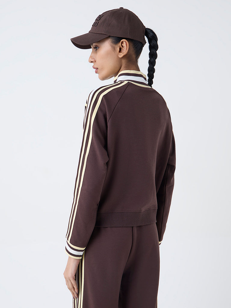 Studiofit Dark Brown Striped Jacket