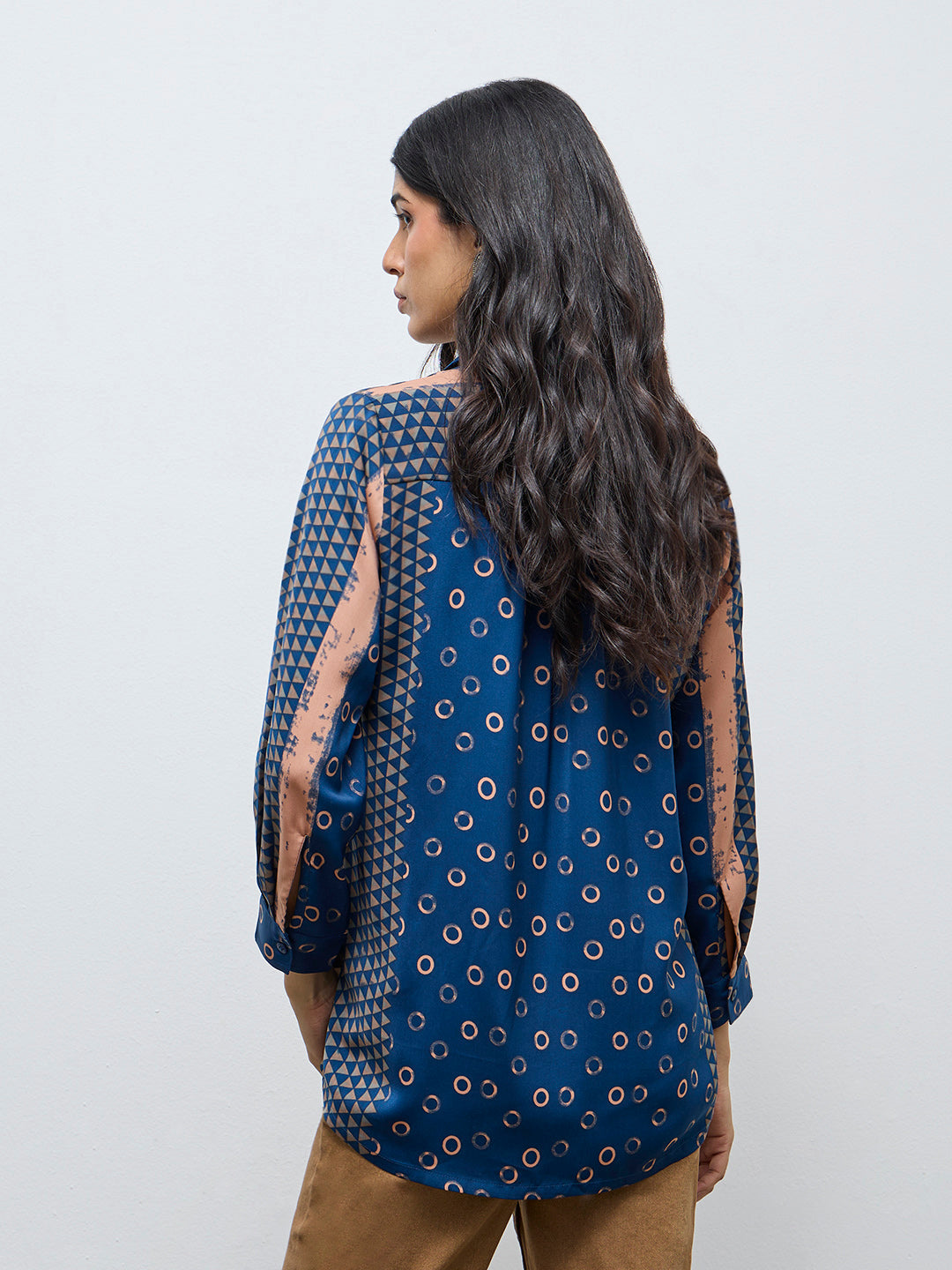 Utsa Black Floral Printed Cotton Tunic