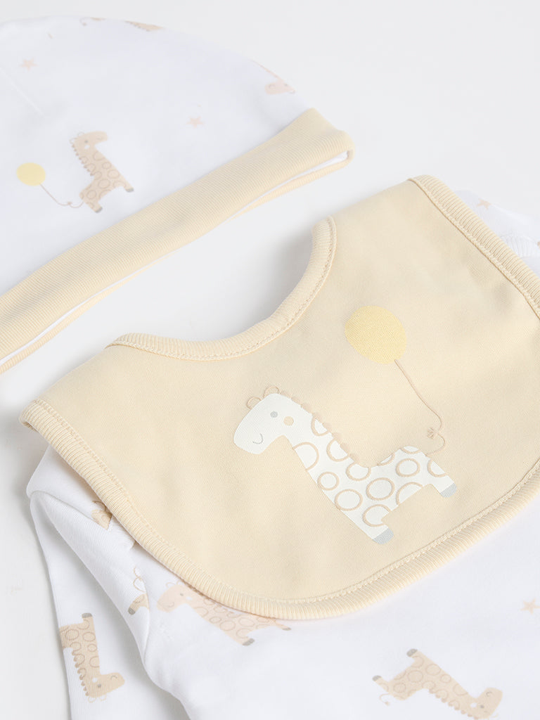 HOP Baby Boys Beige Cotton Gift Set (Pack of 8)