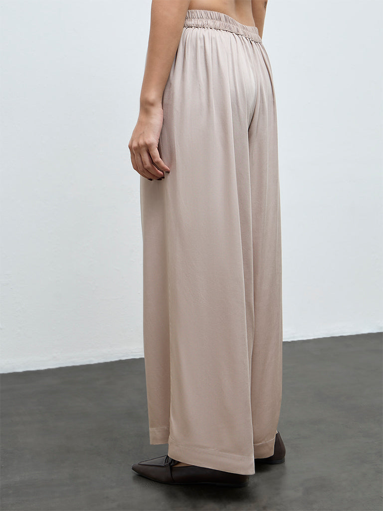 Zuba Light Beige Palazzos